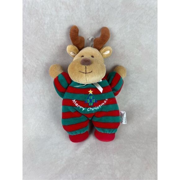 Vintage Soft Dreams My First Christmas Reindeer Rattle Plush - Picture 1 of 7